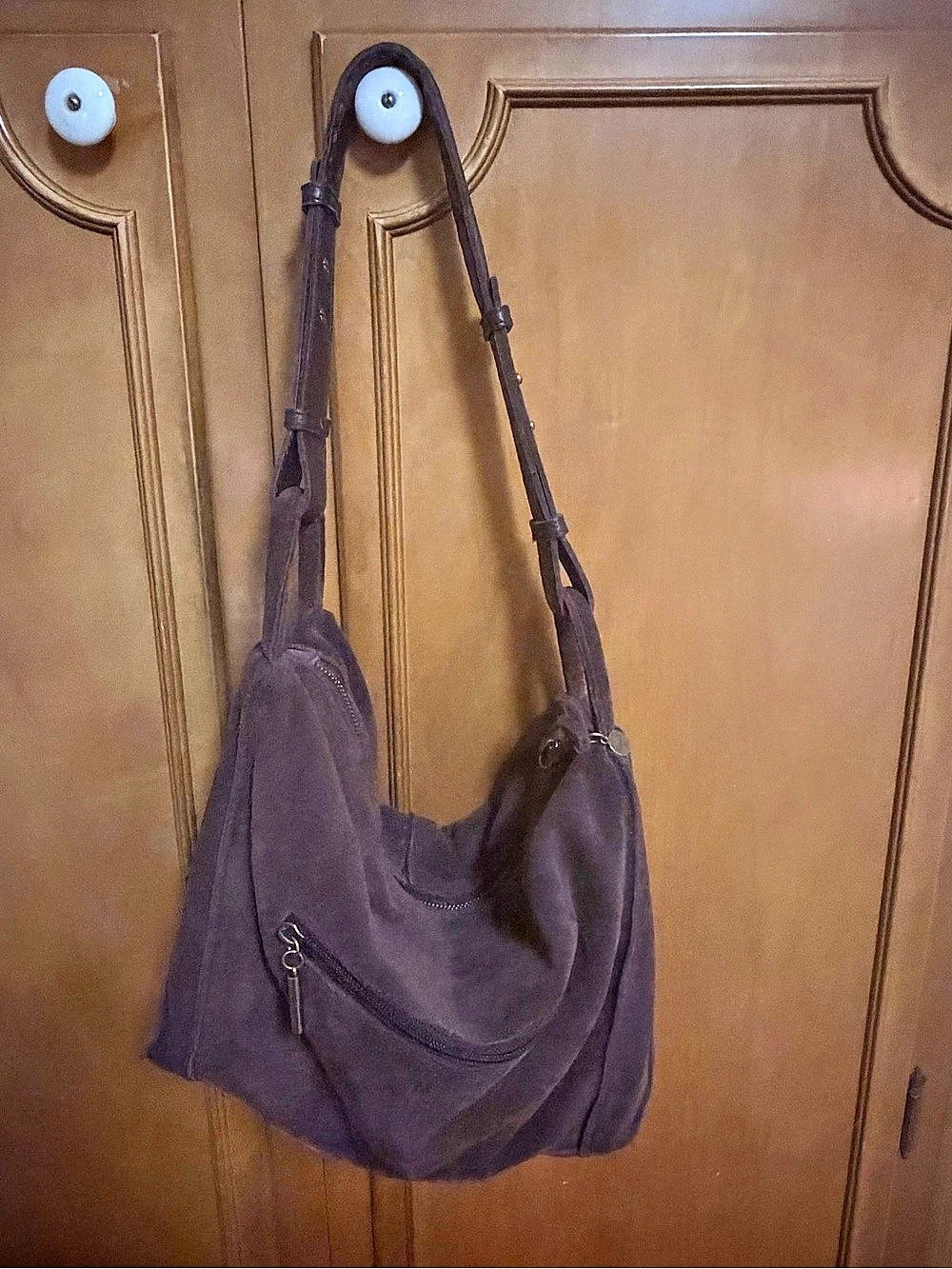 The Sak Los Feliz Hobo Bag suede and leather